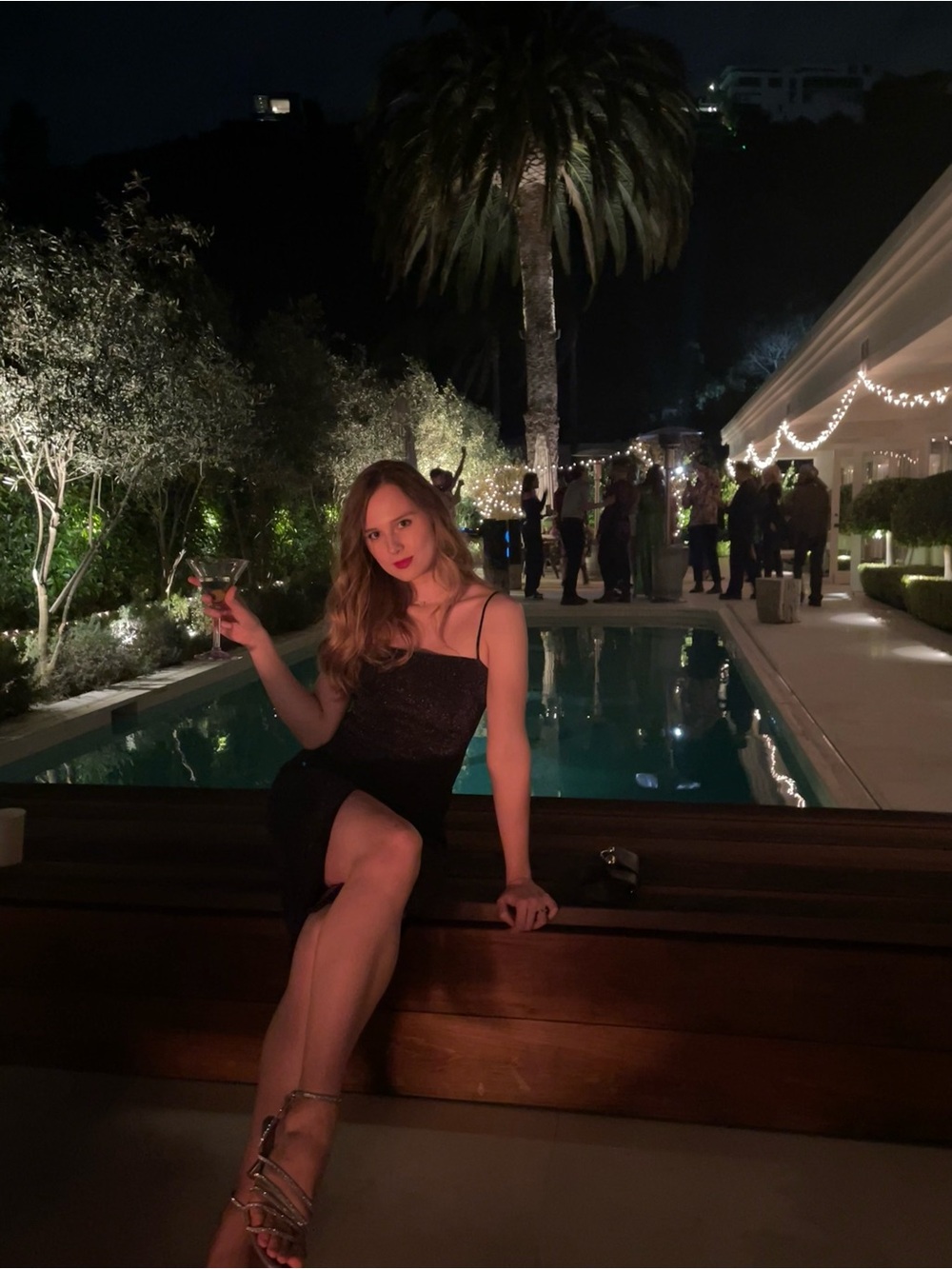 Reformation Vintage Black Sequin Cocktail Dress